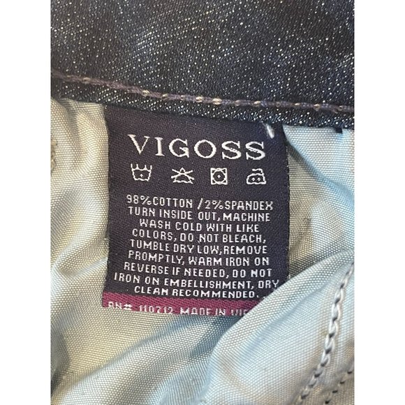 VIGOSS Womens Jeans The Chelsea Skinny Low Rise Flat Front Blue Size W24XL29 - Picture 10 of 11